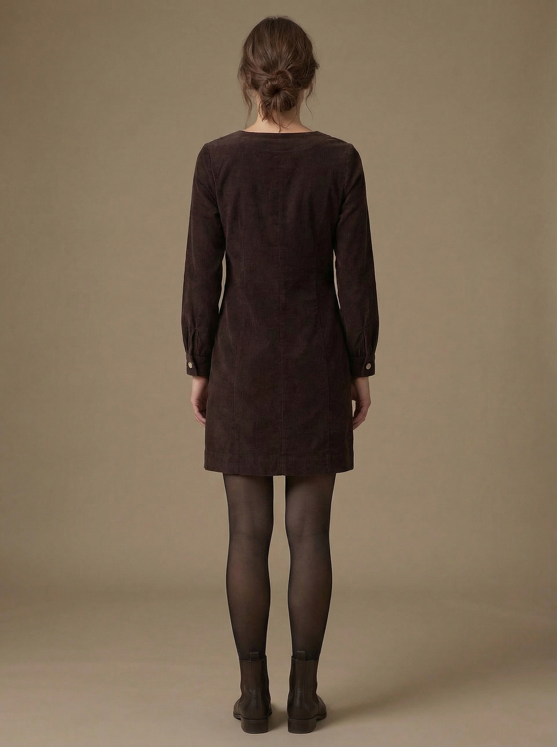 Cotton Corduroy Mini Dress Sample view 3