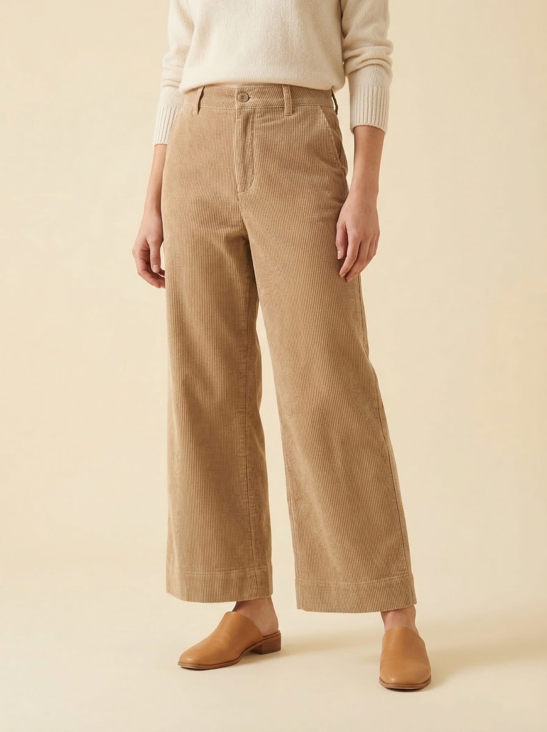 Cotton Corduroy Wide-Leg Pants Sample